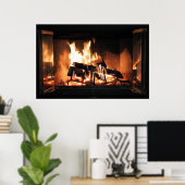 Fireplace Poster (Thuiskantoor)