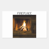 Fireplace Square Stickers door Warrior_Wares_Inc (Voorkant)