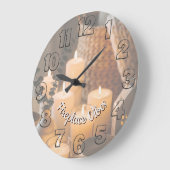 Fireplace Vibes Round Wall Clock | Cozy Cabin Grote Klok (Hoek)