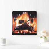 Fireplace Vierkante Klok (Huis)