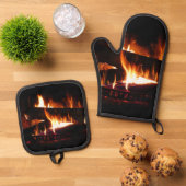 Fireplace Warm Winter Ovenwant & Pannenlap Set (Top down)