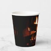 Fireplace Warm Winter Papieren Bekers (Voorkant)