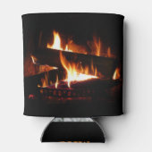 Fireplace Warm Winter Scene Photography Blikjeskoeler (Achterkant)