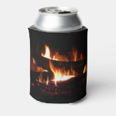 Fireplace Warm Winter Scene Photography Blikjeskoeler (Blikje Achterkant)