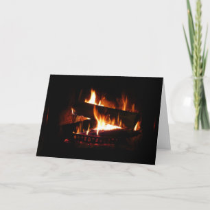 Fireplace Warm Winter Scene Photography Feestdagen Kaart