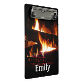 Fireplace Warm Winter Scene Photography Mini Klembord (Schuin)