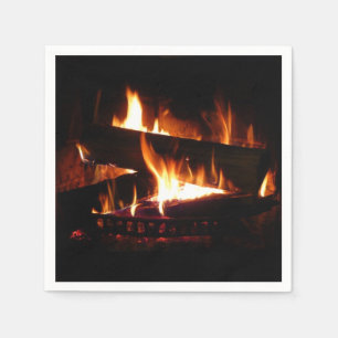 Fireplace Warm Winter Scene Photography Servet