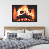 Fireplace Wrapped Canvas (Insitu (Slaapkamer))
