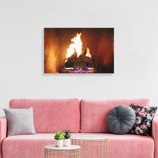 Fireplace Wrapped Canvas (Insitu (Woonkamer))