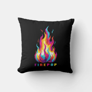 FIREPOP Colorful Polygonal Fire Kussen