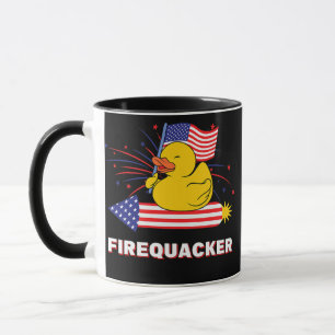 Firequacker Rubber Duck USA Patriotic 4 juli Mok