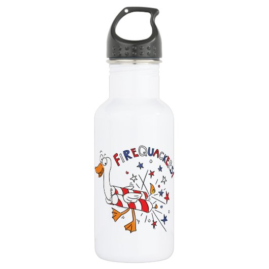 Firequackers 4 juillet Bouteille d'eau de canard (Devant)
