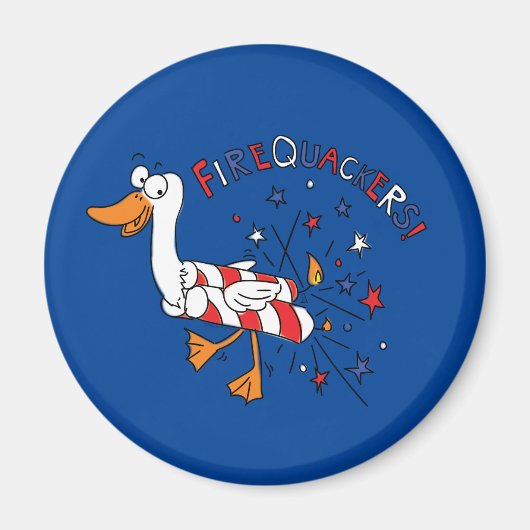 Firequackers 4 juillet Magnet de canard (Devant)