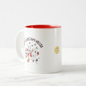 Firequackers 4 juli Duck Coffee Mok (Voorkant links)