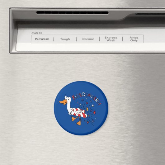 Firequackers 4 juli Duck Magnet Magneet (Insitu (Vaatwasser))