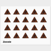 Firery Orange Abstract Fractal Triangle Sticker (Feuille)