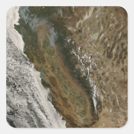 Fires in Californië Vierkante Sticker (Voorkant)