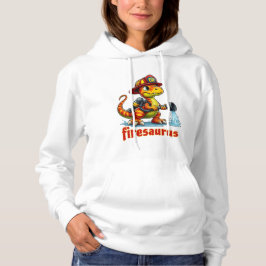 Firesaurus – Cute Dinosaur Brandweerman Cartoon Hoodie