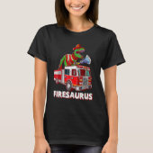 Firesaurus Firefighter Saurus Cute Firetruck Firem T-shirt (Voorkant)