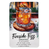 Fireside Fizz Vakantie Cocktail Recept Magneet (Verticaal)