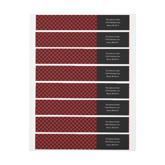 Fireside Holiday Wrap labels (Vel)