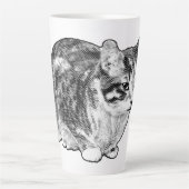 Fireside Tabby with Snow-Kissed Dots Latte Mok (Voorkant)