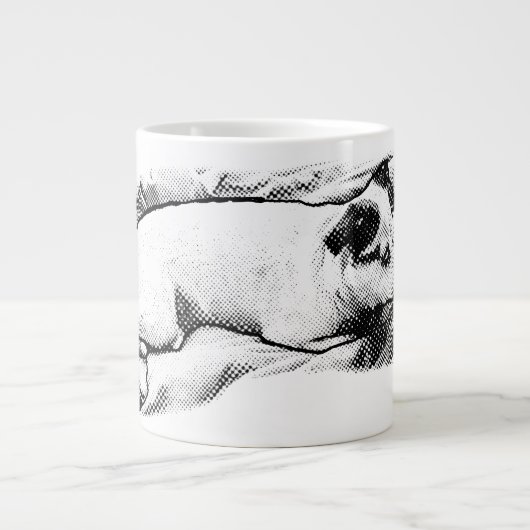 Fireside Terrier met sneeuwgekuste spikkels Extra Grote Beker (Voorkant)