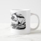 Fireside Terrier met sneeuwgekuste spikkels Extra Grote Beker (Rechts)