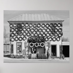 Firestone Tire Shop, 1940.  foto Poster