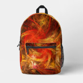 Firestorm Abstract Art Bedrukte Rugzak (Voorkant)