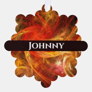 Firestorm Abstract Art Ornament Kaart