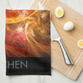 Firestorm Abstracte Art Kitchen Towel Theedoek (Quarter Fold)