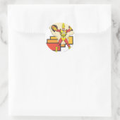 Firestorm in zijn element ronde sticker (Tas)