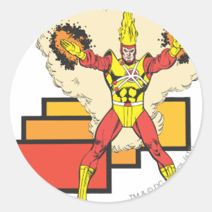 Firestorm in zijn element ronde sticker