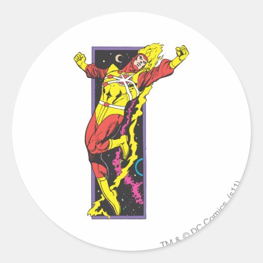 Firestorm Leaps Ronde Sticker (Voorkant)