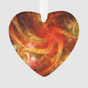 Firestorm Nova Abstract Art Acrylhart Ornament
