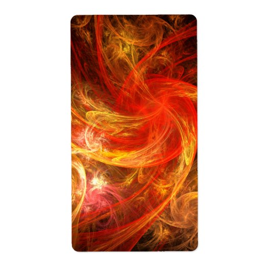 Firestorm Nova Abstract Art Fractal Etiket (Voorkant)