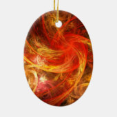 Firestorm Nova Abstract Art Oval Ornament (Achterkant)