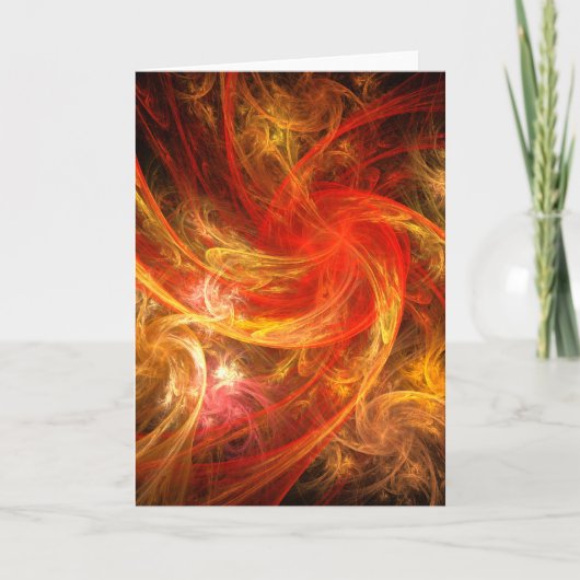 Firestorm Nova Abstract Art Wenskaart Kaart (Voorkant)