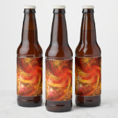 Firestorm Nova Abstracte Art Bier Etiket (Flessen)