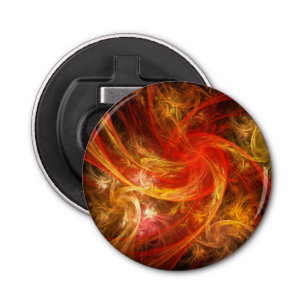 Firestorm Nova Abstracte Art Button Button Flesopener