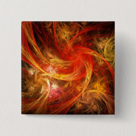 Firestorm Nova Abstracte Art Button (vierkant) (Voorkant)