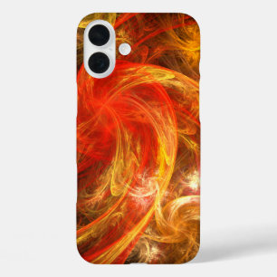 Firestorm Nova Abstracte Art iPhone 16 Plus Hoesje