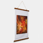 Firestorm Nova Abstracte Art Hangend Wandkleed (Gebogen)
