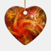 Firestorm Nova Abstracte Art Heart Ornament (Achterkant)