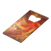 Firestorm Nova Abstracte Art Kredietkaart Flessenopener (Voorkant Gekanteld)