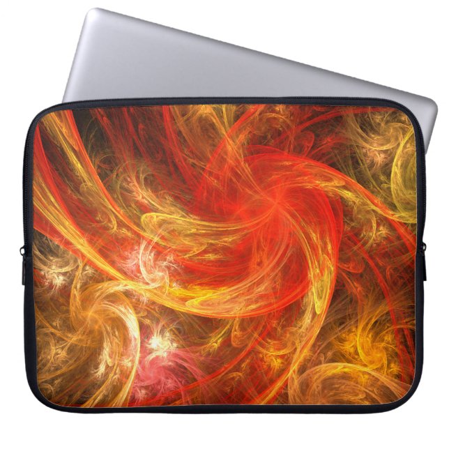 Firestorm Nova Abstracte Art-laptophoes Laptop Sleeve (Voorkant)
