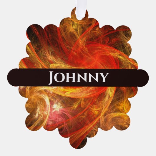 Firestorm Nova Abstracte Art Ornament Kaart (Voorkant)