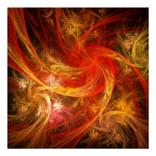 Firestorm Nova Abstracte Art Perfect Poster
