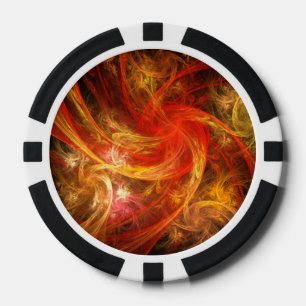 Firestorm Nova Abstracte Art Poker Chips